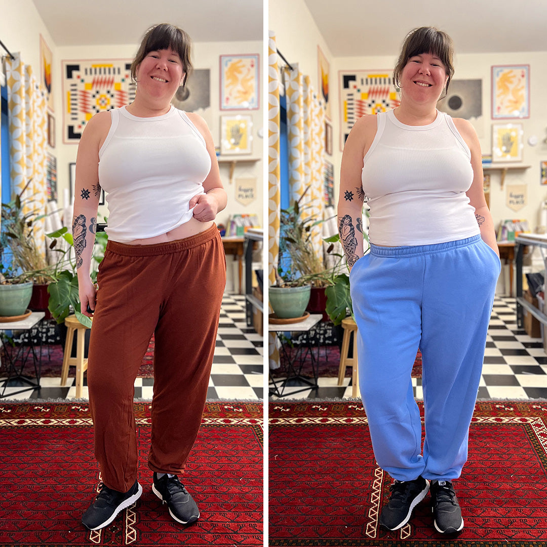 Two Evergreen Sweatpants