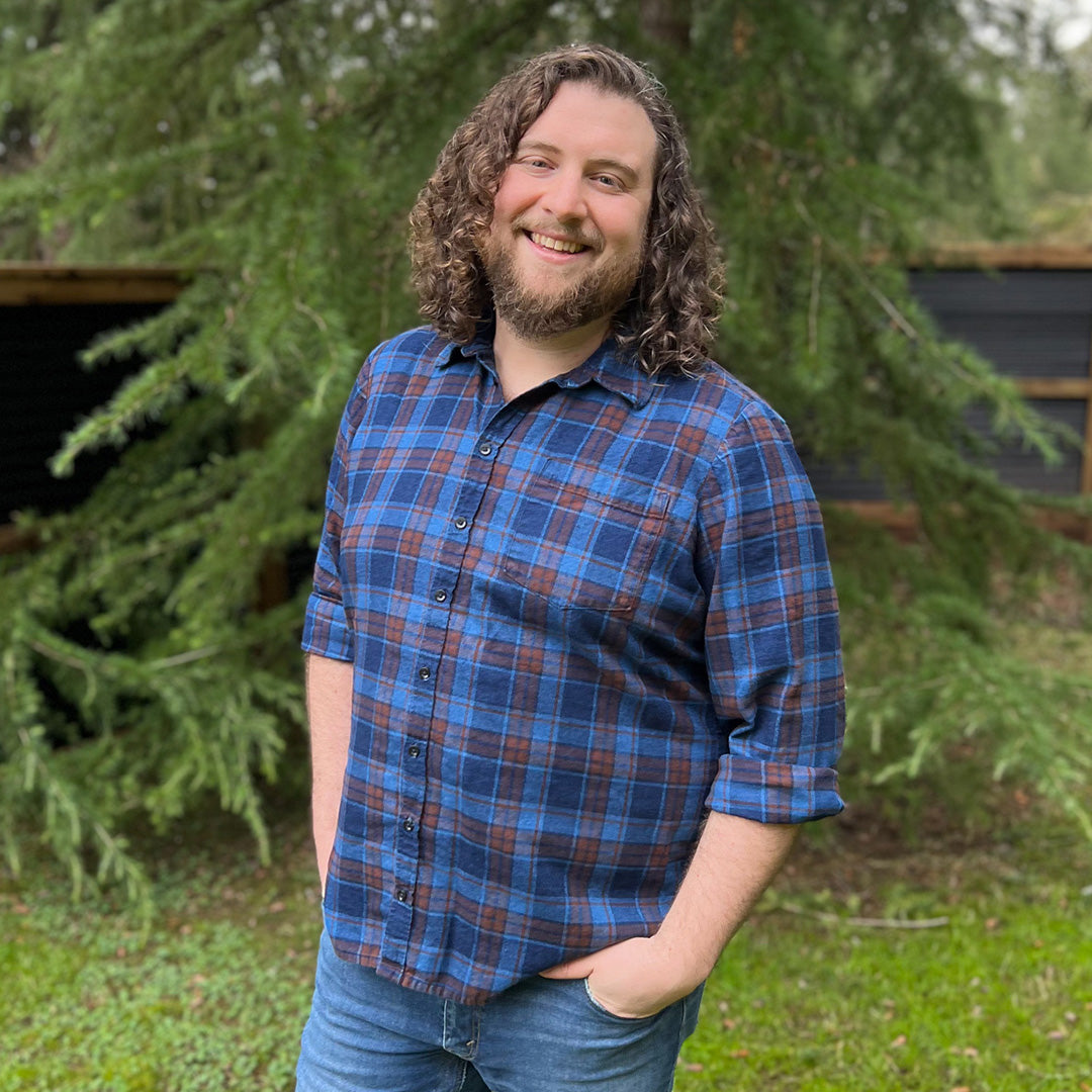 Plaid Flannel Cameron Button Up for Sam - Helen's Closet Patterns Blog
