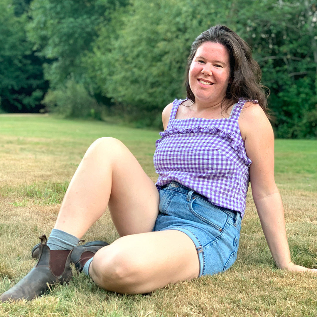 Ruffle Reynolds Top Hack from Helen's Closet
