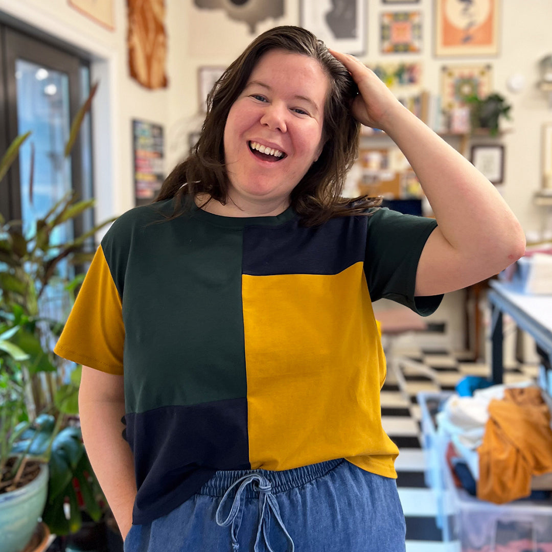 How to Use Knit Scraps - Jackson Tee and Pullover - Tutorial - Helen's Closet Patterns Blog