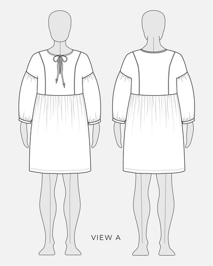 March Top and Dress Illustration