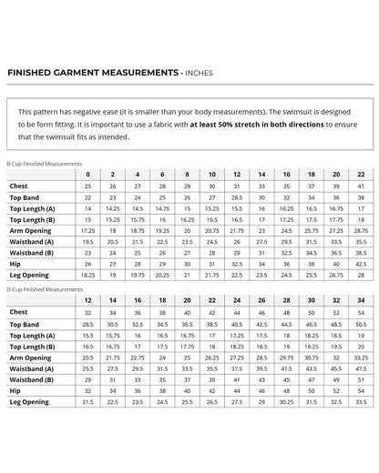 Sandpiper Swimsuit Sewing Pattern